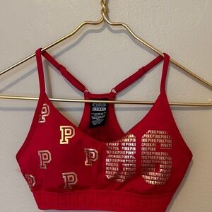 PINK Victoria's Secret Bold Red Sports Bra